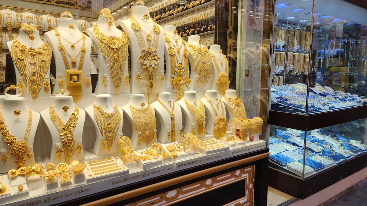 A jewellery showroom, representing our presence in Dubai